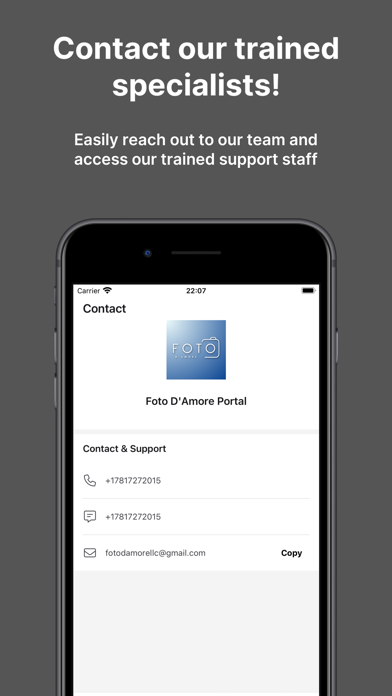 Foto D'Amore Portal iPhone screenshot 3 - Business app