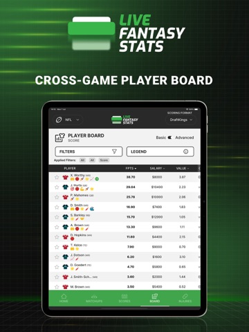 Live Fantasy Stats iPad screenshot