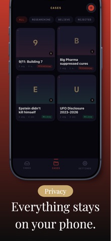 The Classified App: Research iPhone screenshot