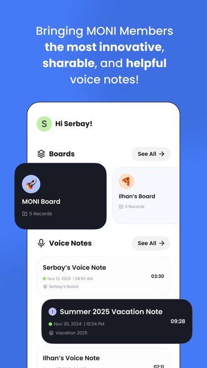 MONI AI Voice Note Transcribe