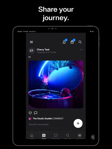 The Studio Social iPad screenshot