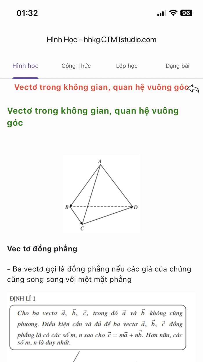 Công Thức Hình Học