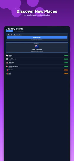 Country Stamp - Travel Tracker screenshot 2