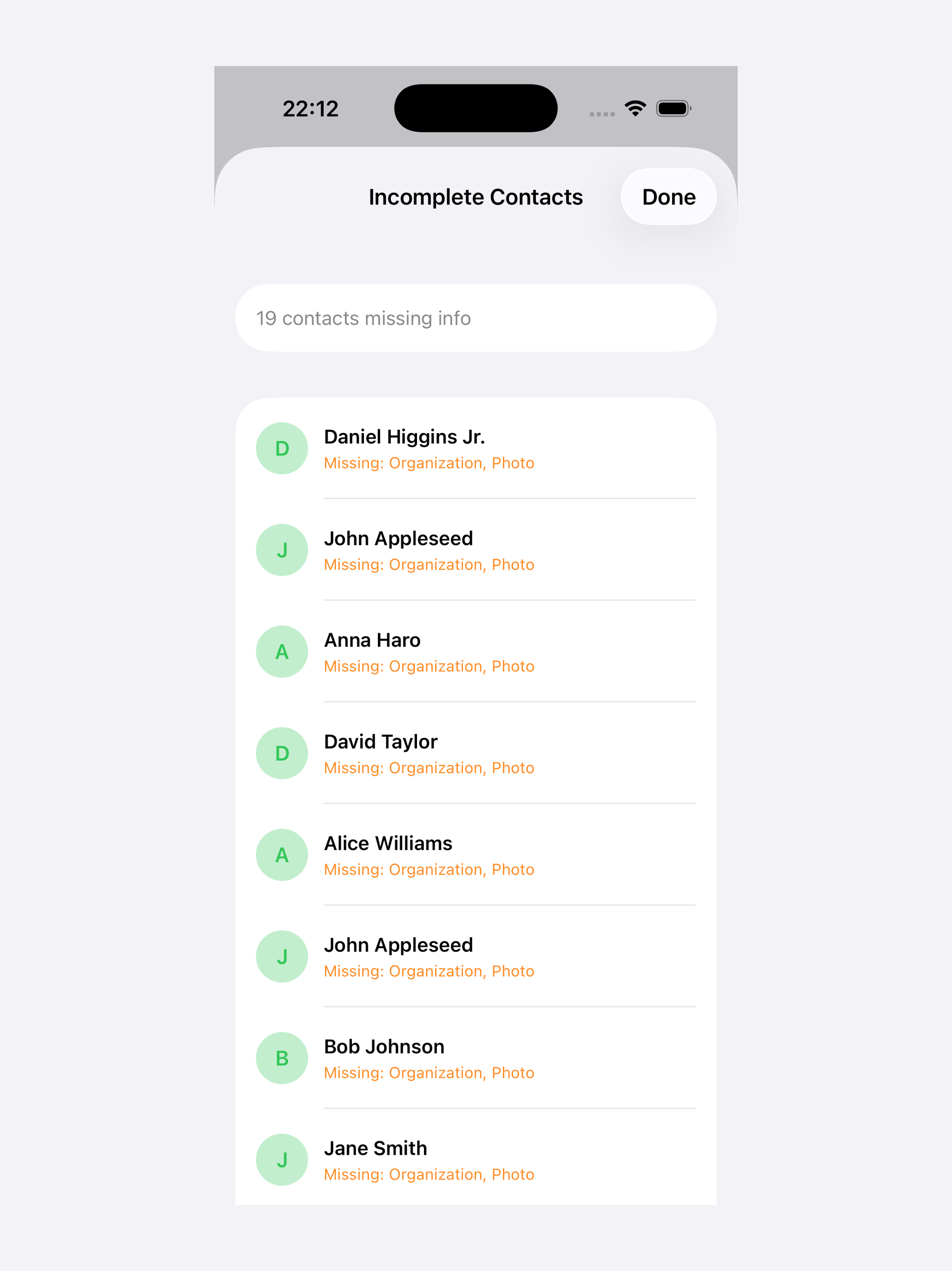 Clean Duplicate Contacts