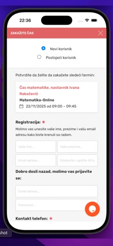Platforma Online časovi screenshot