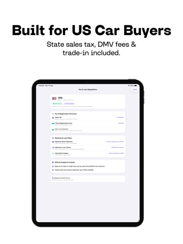 Auto Loan Calculator - Finance iPad screenshot
