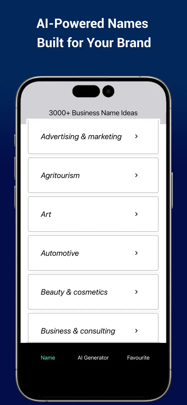 #2. Ai Business Name Generator App (iOS) 由: Abdulla Yasin