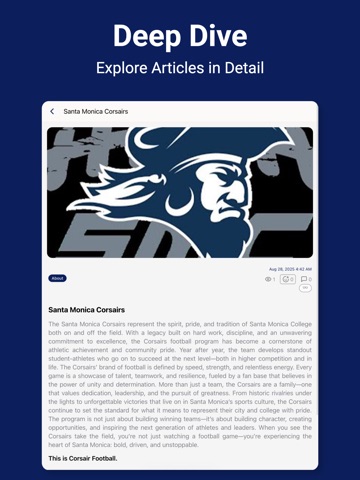 SMC Football iPad screenshot