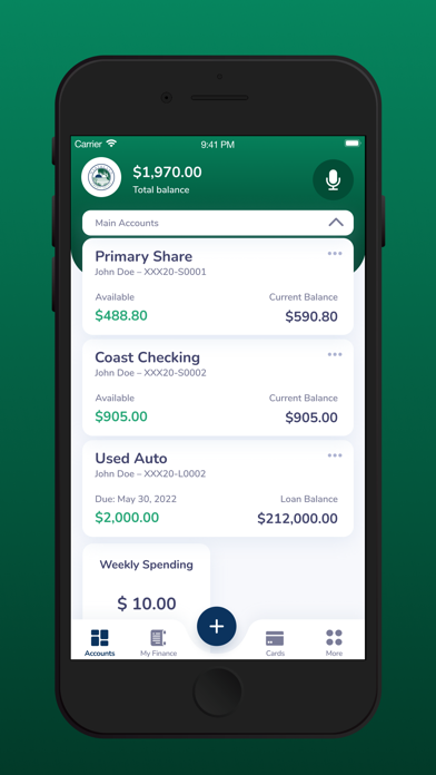 Marshland Credit Union Screenshot