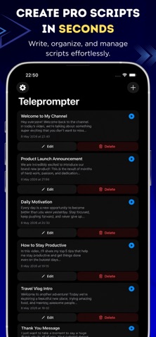 Teleprompter Pro, Video Script Screenshot 4 of 5