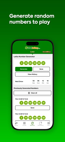 Irish Lottery - Results screenshot