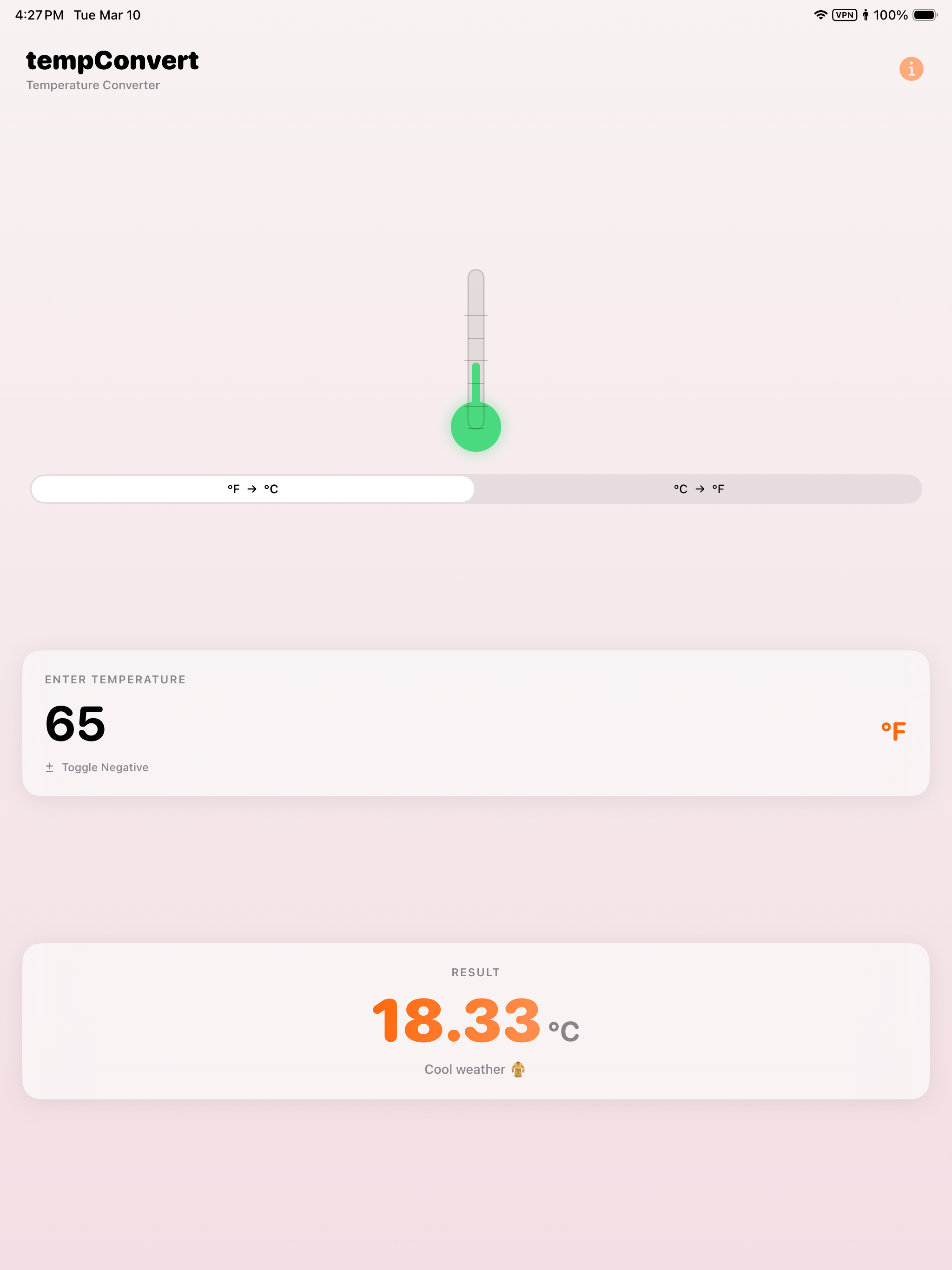 tempConvert