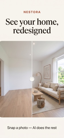 Nestora: AI Interior Design iPhone screenshot