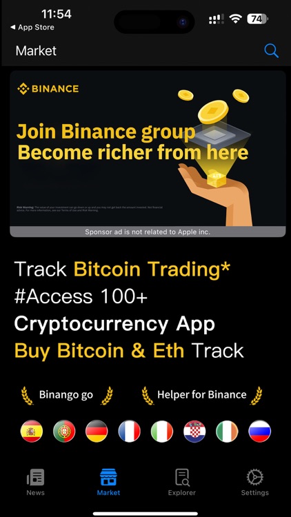 Binango go -Helper for Binance