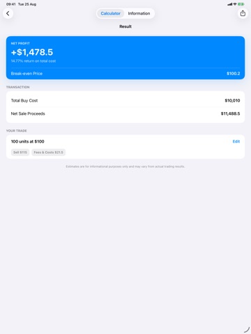 Stock Calculator, Profit Calc