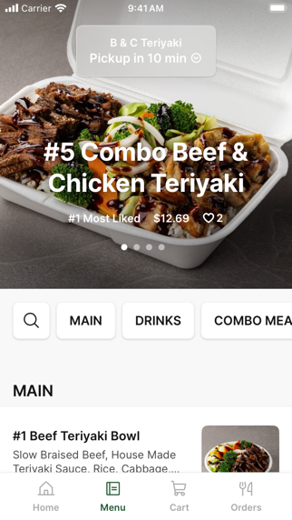 B & C Teriyaki iPhone screenshot 2 - Food & Drink app