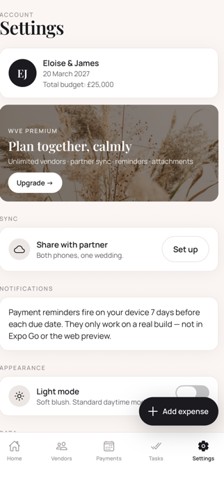 WVE Wedding Planning Screenshot 2 of 4