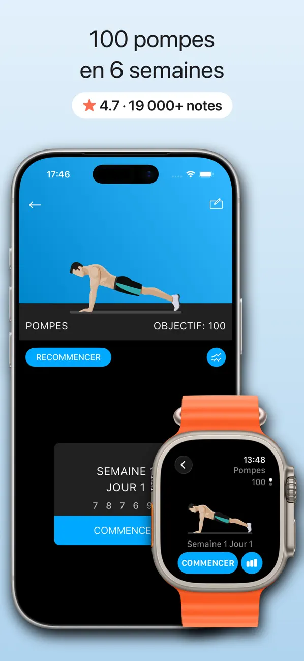 Screenshot #1 pour 100 pompes : Just 6 Weeks