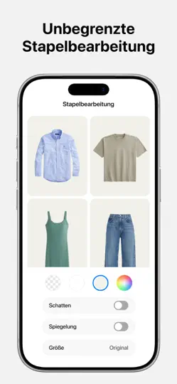 Screenshot von Pixelcut AI Photo Editor auf dem iPhone 4