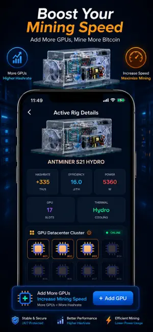 Miner CloudOS - Bitcoin Mining screenshot 4