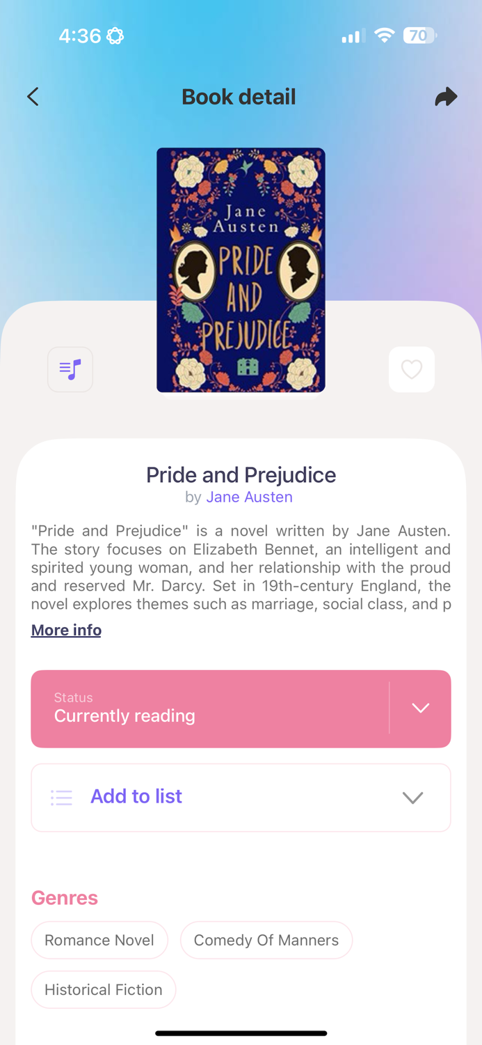 Biblionerd - Book tracking app