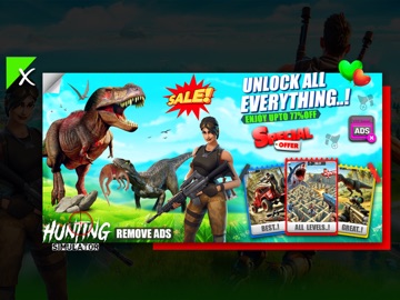 Dinosaur Shooting: Animal Hunt iPad screenshot