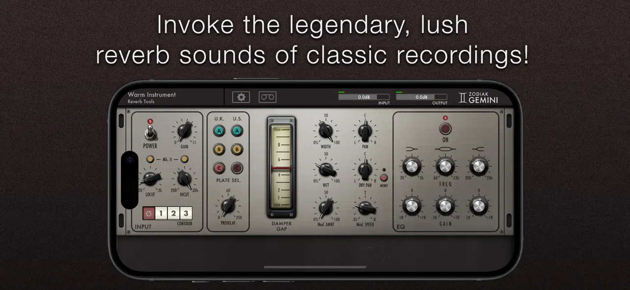 #1. Zodiak Gemini Plate Reverb (iOS) De: Yonac Inc.