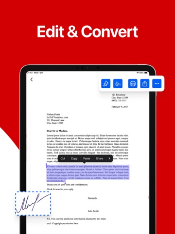 Scan to PDF: Document scanner iPad screenshot
