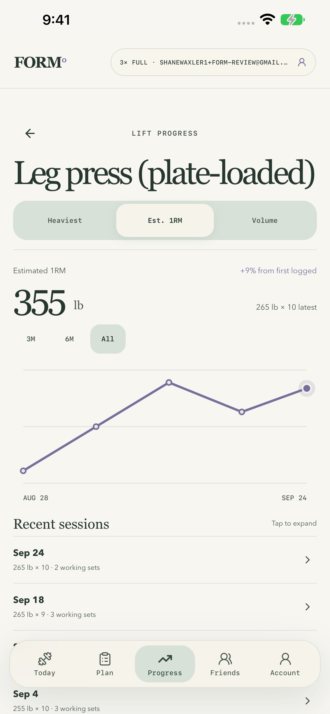 Screenshot 1 of Form Training: Gym Log