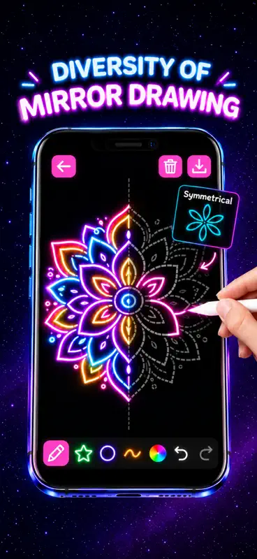Neon Draw - Glow Doodle Art screenshot 4 of 6