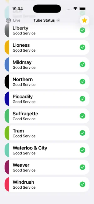 Live Underground Status screenshot 1