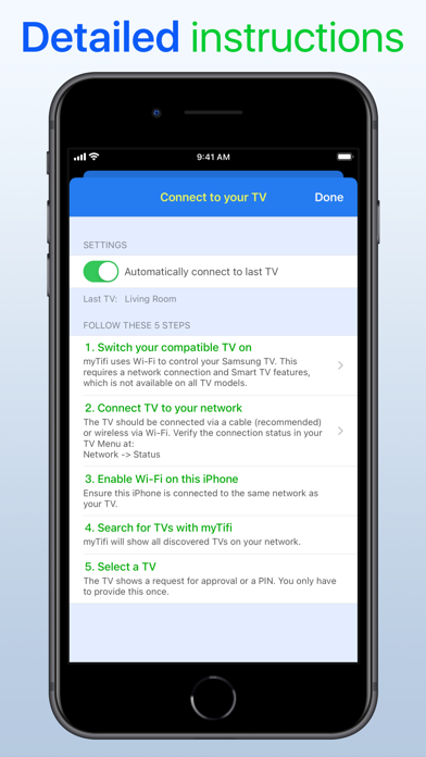 Samsung Smart TV remote myTifi Screenshot
