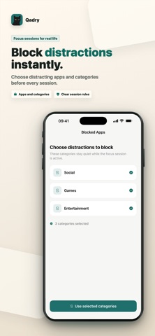 Qadry: Focus Timer & Blocker screenshot