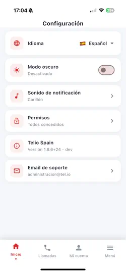 Captura de pantalla de Telio Spain en iPhone 4