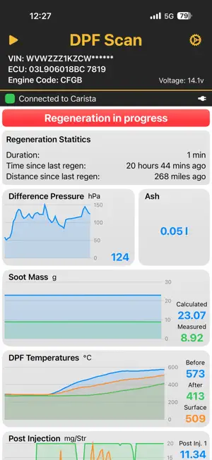 DPF Scan for VAG screenshot 2