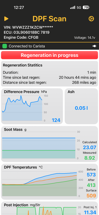 DPF Scan for VAG Screenshot 2 of 6