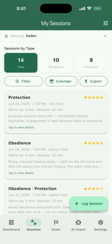 Sport Dog Training Tracker Screenshot 4 of 7