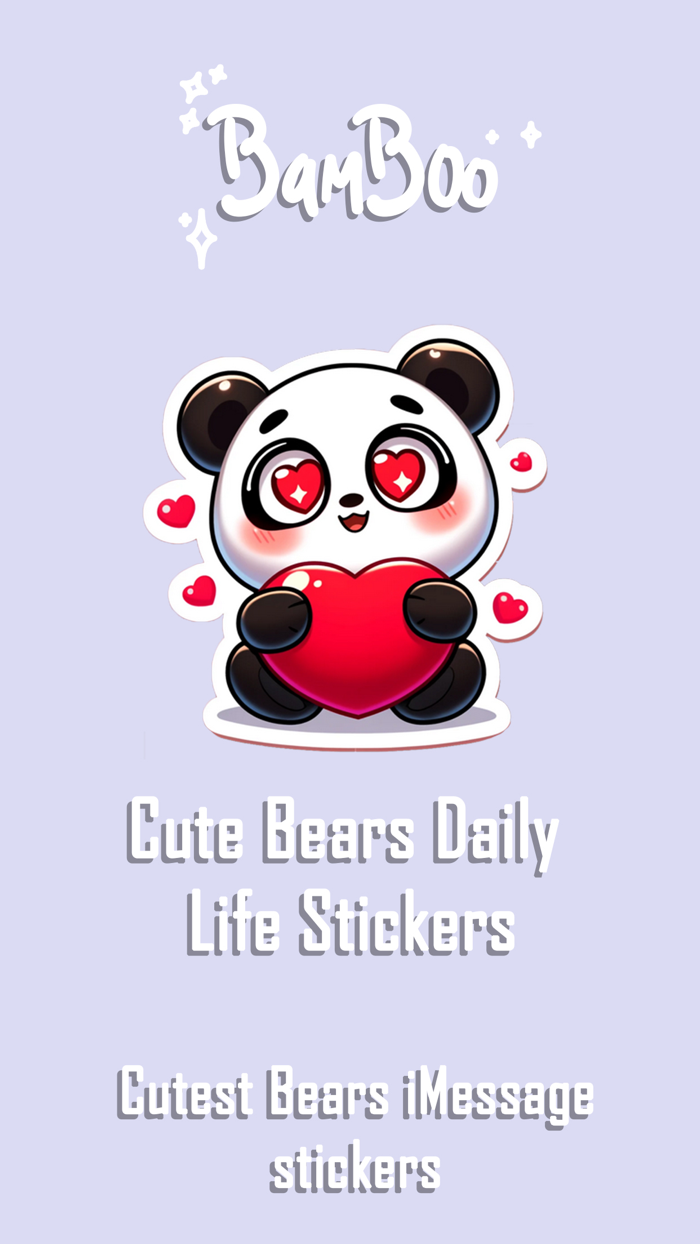 Bambo, Cute Panda Stickers