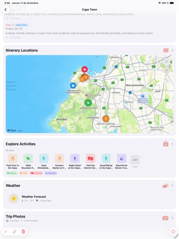 Travel-Planner iPad screenshot