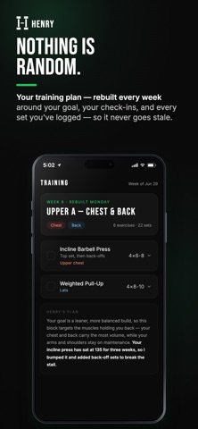 Henry: AI Fitness Coach iPhone screenshot