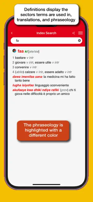 Swahili-Italian Dictionary screenshot 3