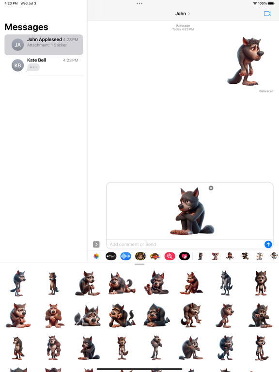 Screenshot #5 pour Sad Werewolf Stickers