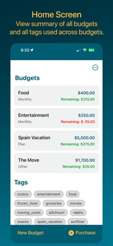 BudgetESF screenshot