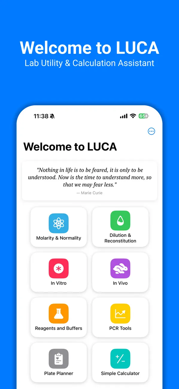 Screenshot #1 pour LUCA Lab Tools