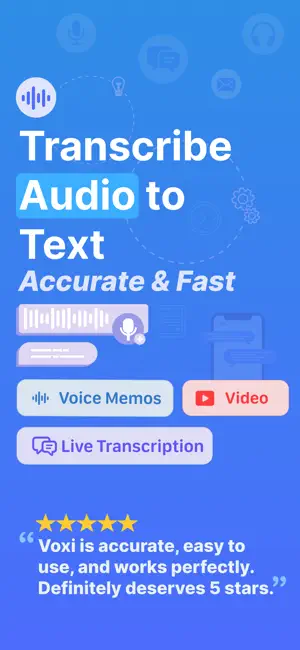 Transcribe Audio to Text VOXI screenshot 1