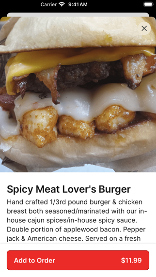 BullChicks B.R. iPhone screenshot 4 - Food & Drink app