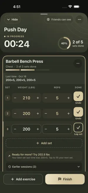 PRogress: Gym Workout Tracker screenshot 2
