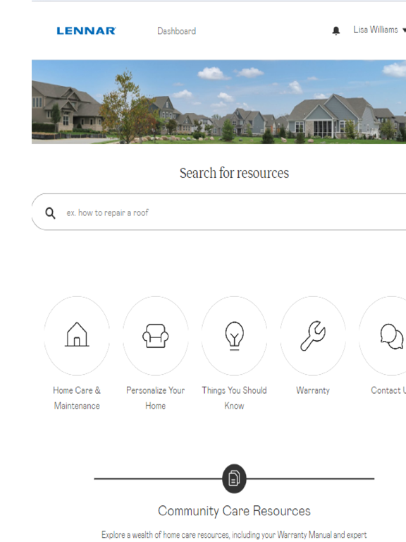 Lennar Account iPad screenshot 1 - Utilities app