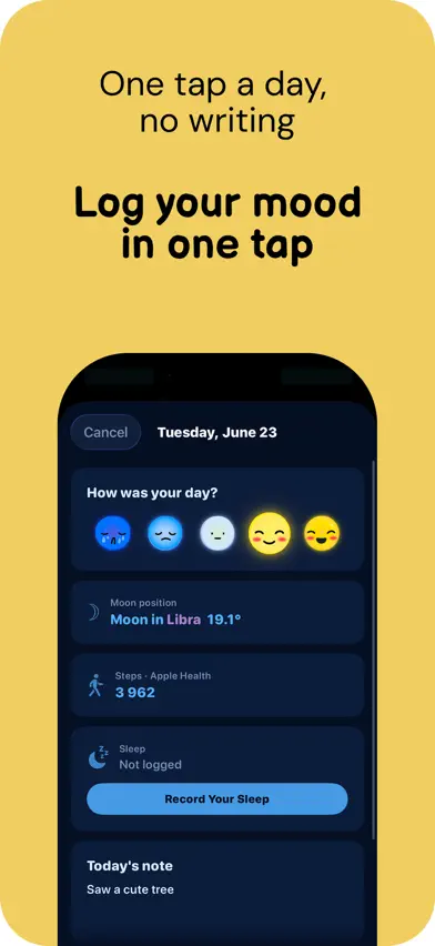 LunarLog: Moon & Mood Tracker screenshot 3