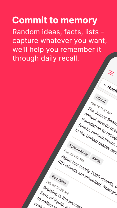 ThinkBack iPhone screenshot 1 - Productivity app